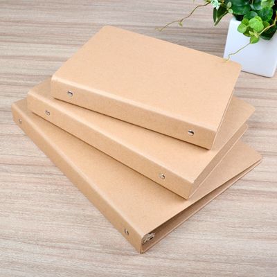 qualità  UV Coating A6 A5 Kraft Paper File Folder With Ring Binded fabbrica