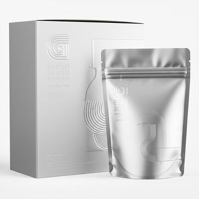 Scatola di imballaggio di carta di laminazione opaca che incorpora effetti speciali di rilievo, rilievo di spot UV e tipo di sacchetto in stand up